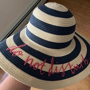 Beautiful Beachy Blue and White Summer Hat